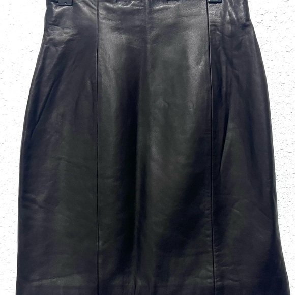 Vintage Pelle Studio Black Knee-Length Pencil Skirt S - Picture 1 of 9